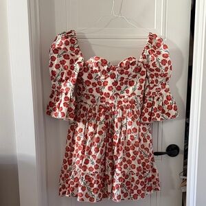 Agua by Agua Bendita Red Floral Mini Dress